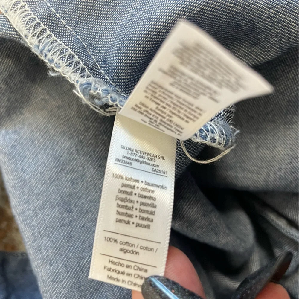 American Apparel Denim Wide Leg Crop Overalls - Picture 9 of 16